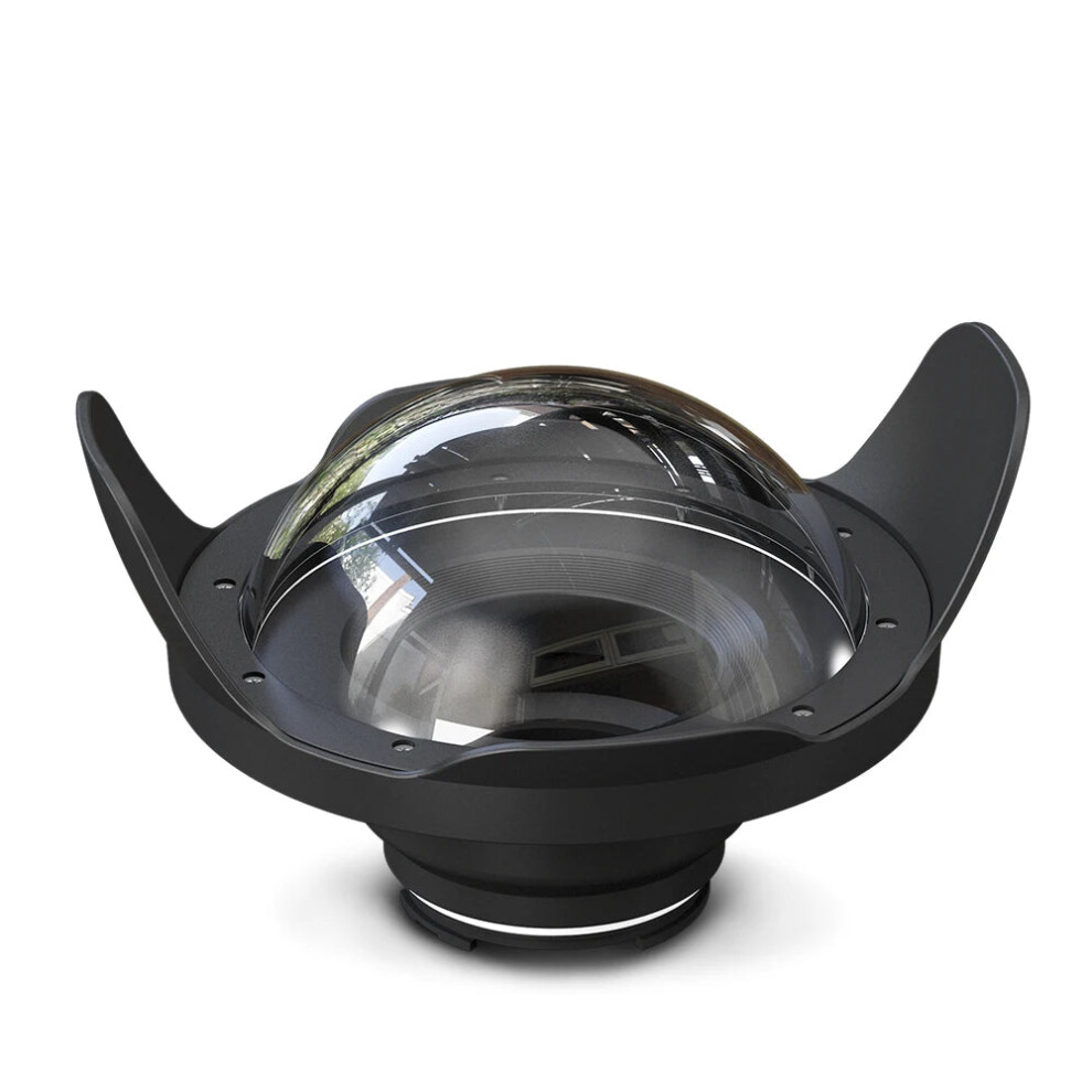 Wide Angle Dome Port For Camera Waterproof Housing - 40M/130Ft Depth, 80Mm Diameter, 67Mm Length, Compatible With Panasonic Gh5, A7, A7r Ii 744760018027