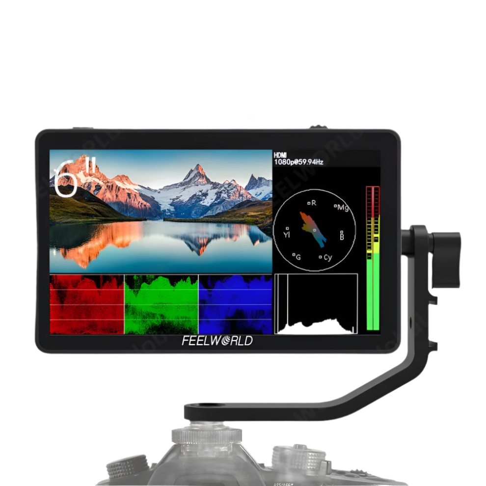 Feelworld F6 Plus V2 6-Inch Dslr Field Monitor With 3D Lut, Touch Screen, Ips Fhd 1920X1080, Video Focus Assist, 4K Hdmi Support 744759536884