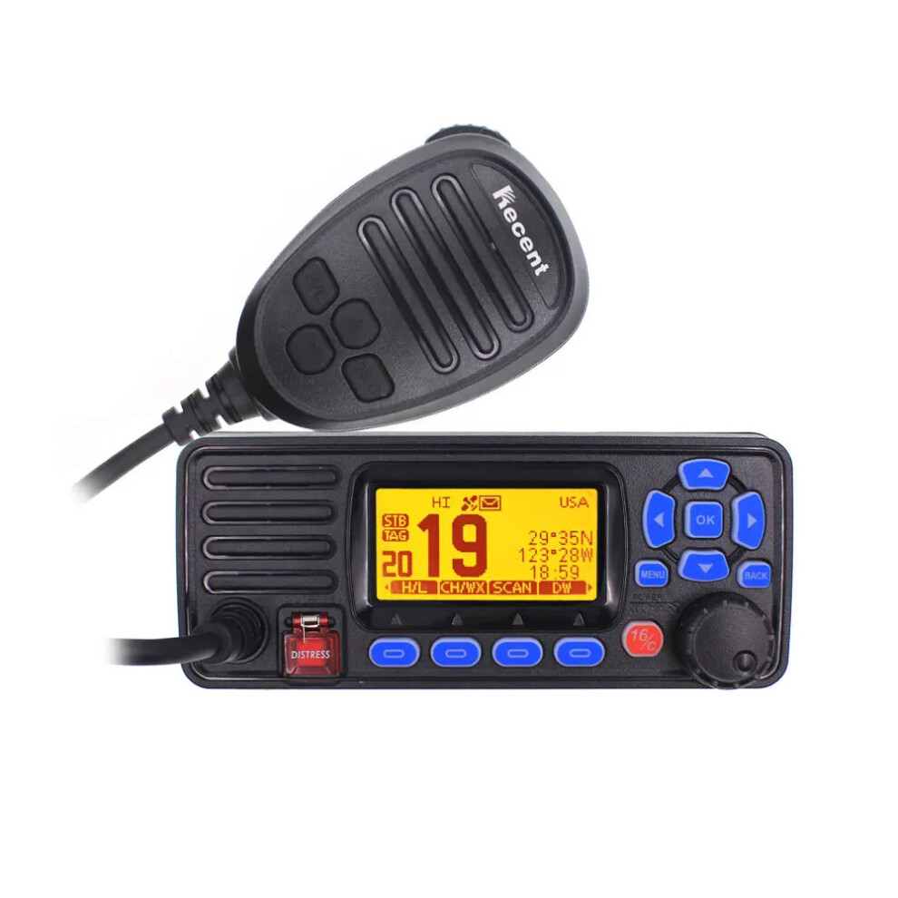 Rs 509Mg 25W Gps Vhf Fixed Marine Radio - Ip67 Waterproof Mobile Boat Walkie Talkie (156-162 Mhz) 7445057175104