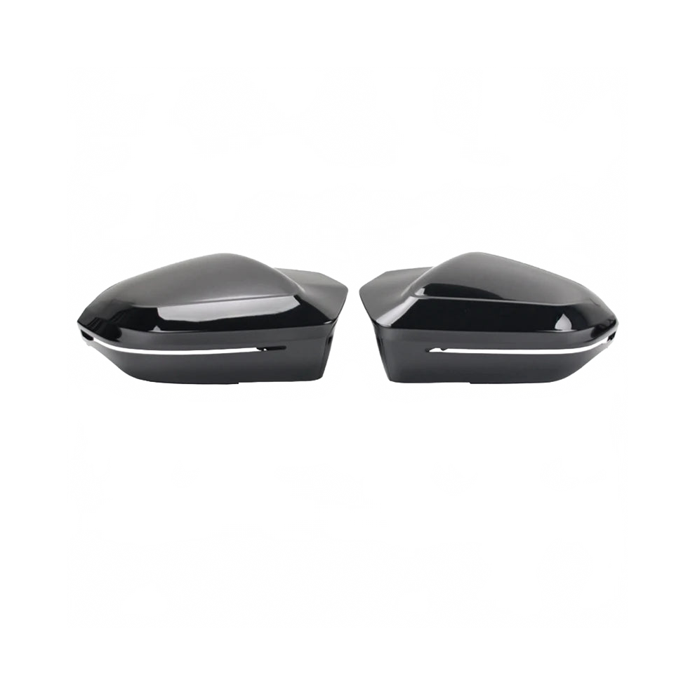 Bmw 5 & 7 Series G60/G61/G68/G70 Lhd M Look Rearview Mirror Cover - Bright Replacement Black 7445040243261