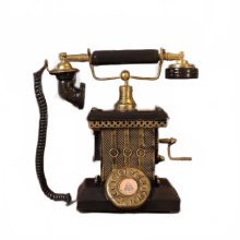 Vintage Wrought Iron Telephone Piggy Bank - Nostalgic Decorative Ornament for Bars & Cafes