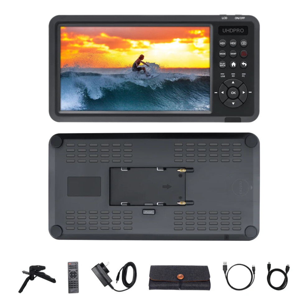 Unisheen Ur500/Ur500a 4K Video Recorder Capture Box With Screen & Remote Control - Supports Rca, S-Video, Dvi, Hdmi, Vga, Ypbpr, 1080P 744110483628