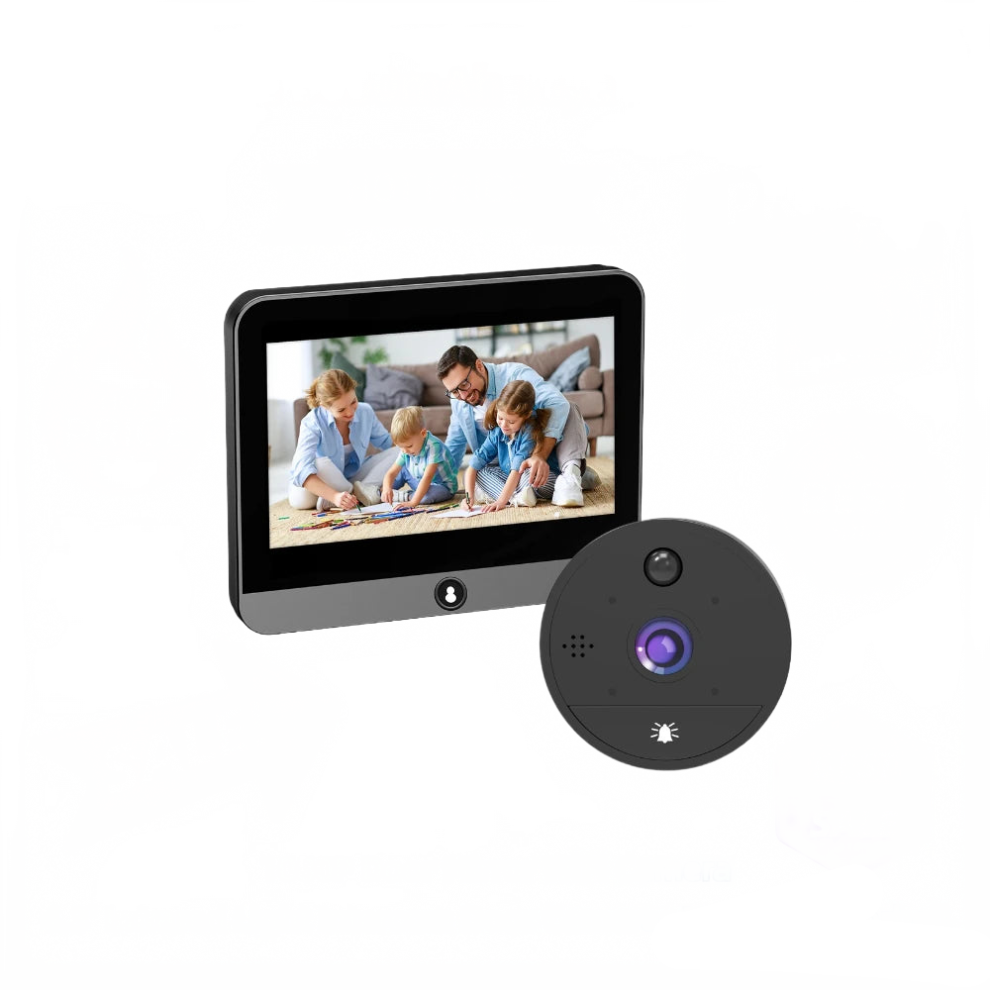 Smart Home 1080P Wifi Door Mirror Camera With 5000Mah Battery, 4 Infrared Lights, And Wireless Intercom Doorbell 313115798718