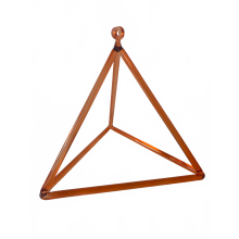 Orange 9-Inch Crystal Singing Pyramid for Sound Healing - Triangle Geometry Design