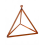 Orange 9-Inch Crystal Singing Pyramid for Sound Healing - Triangle Geometry Design 1