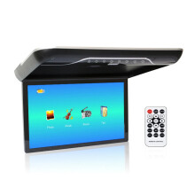 19-Inch MP5 Car Roof Monitor with Built-In FM Transmitter - Flip Down LCD Screen for Overhead Multimedia Display