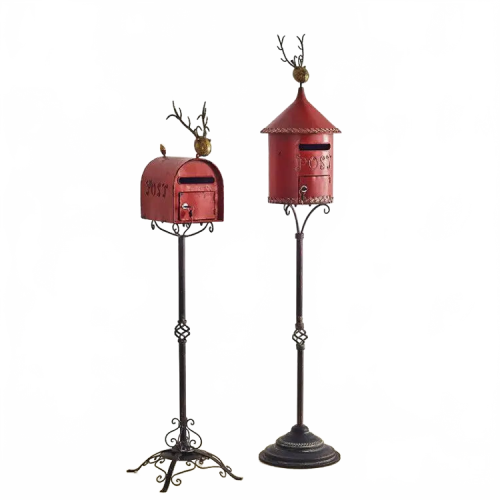 SecureCast: Large Capacity Wall-Mounted Cast Iron Mailbox with Key Lock