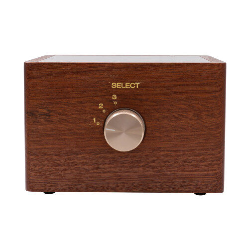 Handcrafted Solid Wood HiFi Audio Signal Selector Switcher - 3 or 4 Inputs to 1 Output