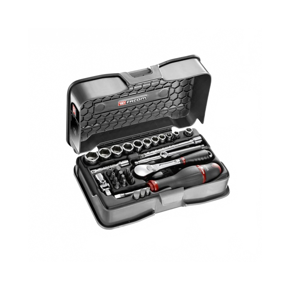 FACOM RL.161 5P6 31-Piece 1/4-Inch Metric Hexagonal Socket Set - High-Quality Materials & Precision Craftsmanship for Extended Service Life-image-OPC-PMGHBX2-NEW