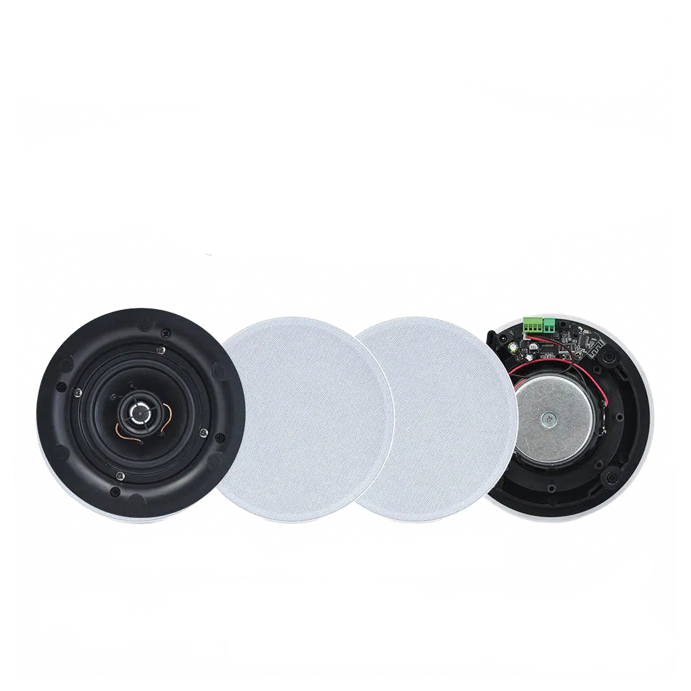 4-Inch Frameless Bluetooth Ceiling Speaker With Built-In Digital Class D Amp - Hifi Stereo Coaxial Loudspeaker For Home Theater Systems 744110201468