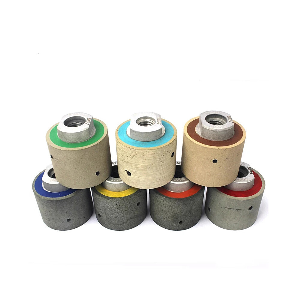 7-Piece Diamond Wet Resin Polishing Drum Wheel Set - 50Mm For Granite, Marble, Concrete, Sink Hole Sanding & Grinding 7445036466407