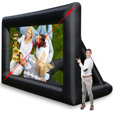 Versatile Inflatable Projector Screen - Available in Sizes 8ft to 20ft for Home Movies, TV Shows, and Gaming