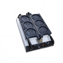 3-teiliges koreanisches Waffeleisen-Set mit Antihaftbeschichtung und Goldmünzen-Motiv – ideal für Käsebrot und Scones mit Cartoon-Münzen