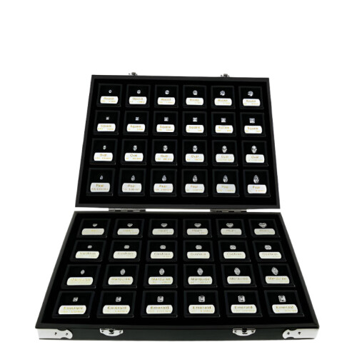 8-Piece Cubic Zirconia Loose Stone Master Set with Diamond Tester and Display Tools