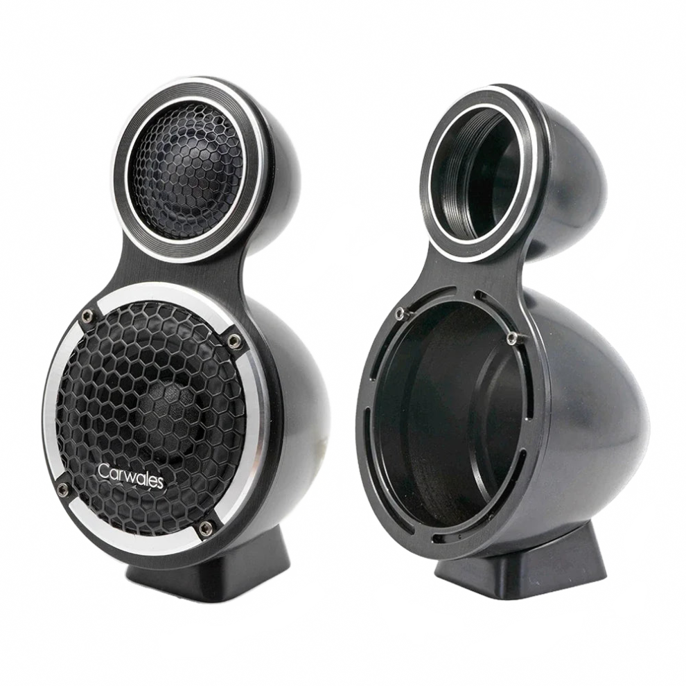 High-Performance 3-Way Car Audio Kit: 3.5-Inch Midrange & 61Mm Tweeter With Aluminum Bracket Base 313089996912