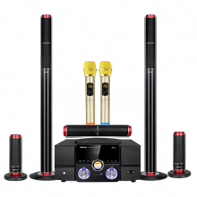 High-Power HiFi Bluetooth Subwoofer: 3-Way 3-Inch Active Speaker with 5.1 Wooden Home PC Theater Audio Set & 8Ω Fiber Coaxial