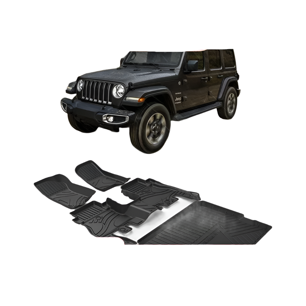Waterproof Floor Mats & Trunk Mat Set For Jeep Wrangler Sahara & Rubicon Jl 313041235264