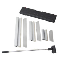 Charhs Skimming Blade Set: Precision 0.3-0.5mm with Extendable Handle Spatula & 3 Spare Blades for Wall Painting