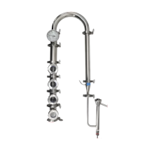 Premium 304 roestvrijstalen distillatiekolomset - 2 x 3 x 4, voedselveilige hygiënische apparatuur voor thuisbrouwen, moonshine, whisky en wodka