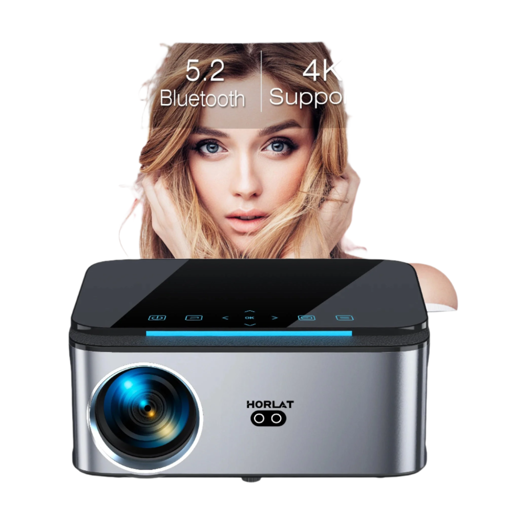 Horlat 25000 Lumens Android Projector: Outdoor 3D Cinema, Full Hd 1080P, 4K Video, Auto Keystone, Home Theater Wifi Portable Projector 313049415484