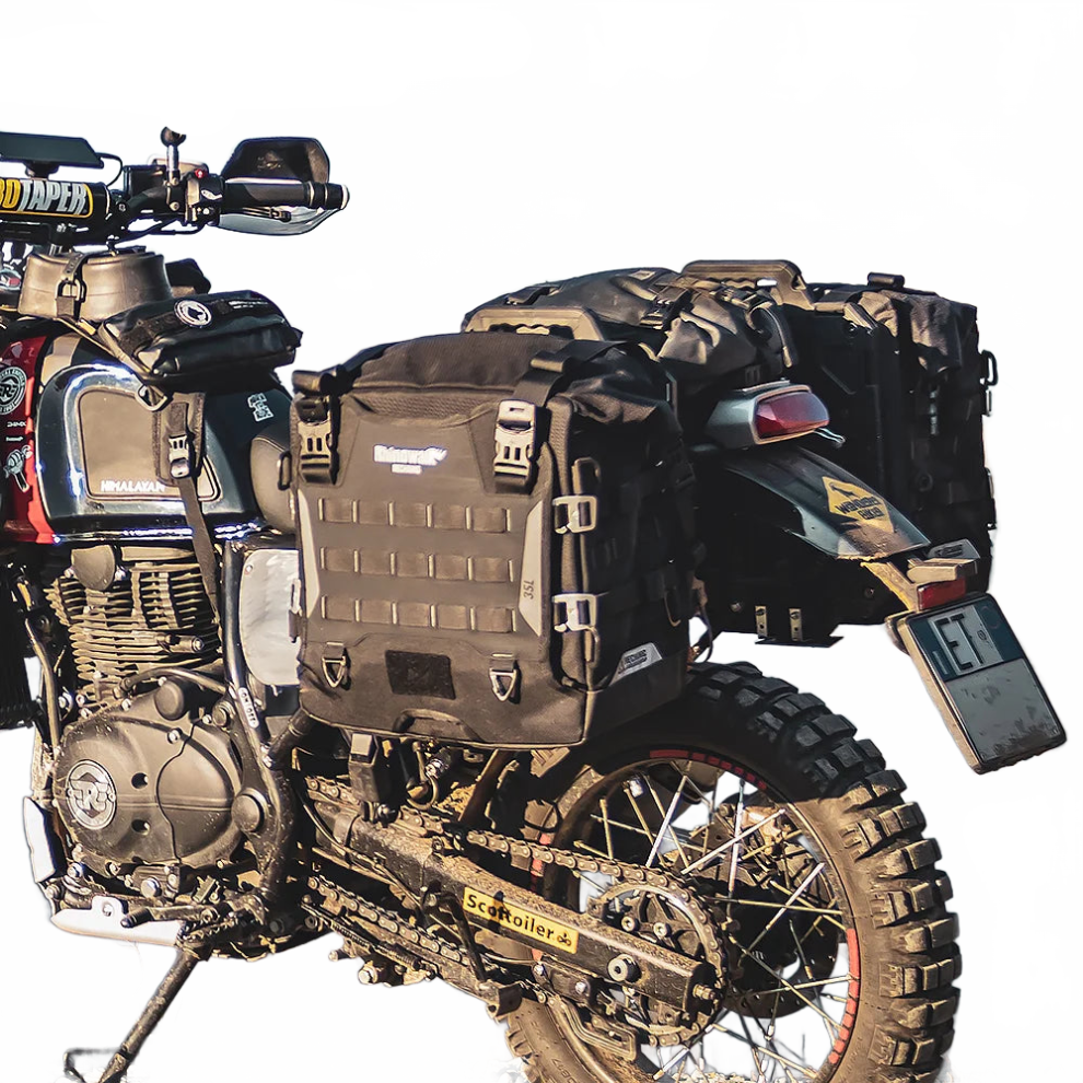 Rhinowalk 35L Motorcycle Quick Release Side Bag - Anti-Theft, Waterproof Saddlebag With Lock Hole & Molle System Expander 711181552881