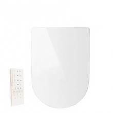 EcoFresh Slim U-Shape Smart Toilet Seat with Electric Bidet, Night Light, Heated Clean, and Massage Function