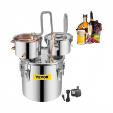 Stainless Steel Moonshine Distiller - DIY Alcohol Brewing Apparatus for Whisky, Beer, Brandy - Available in 12L, 20L, 30L, 50L