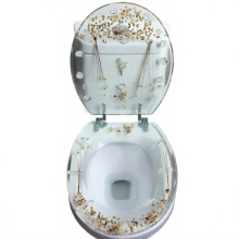 Crystal Clear Slow-Close Toilet Seat Cover for Modern Homes and Villas - I for Residential and Commercial Use