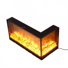 Sleek Custom Electric Fireplace TV Stand with Simulated Flames - Perfect for Living Room & Entrance Decor
