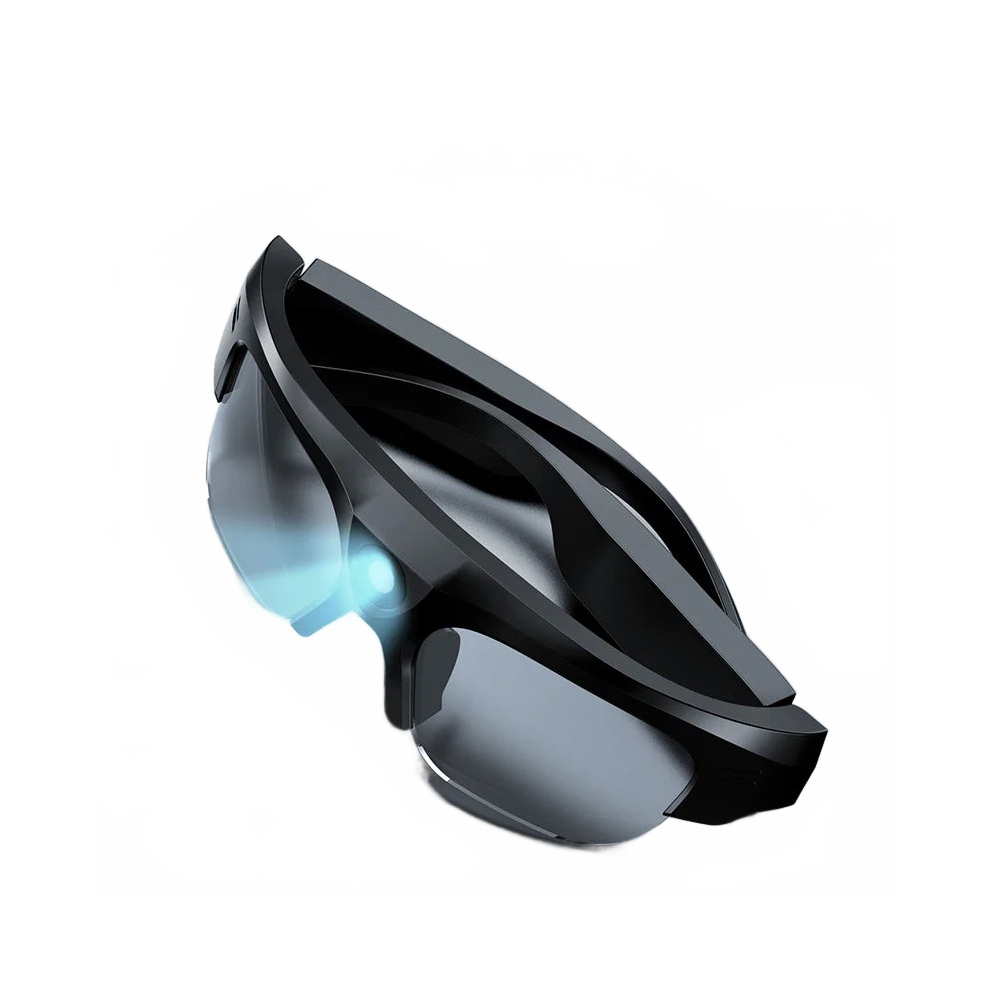 Ultra HD Smart Bluetooth Glasses with 2K Camera & Anti-Blue Light Lenses - Perfect for Calls, Cycling, and Music
