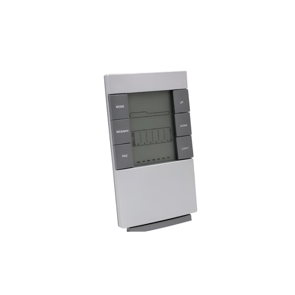 Wireless Lcd Thermometer & Hygrometer: Indoor Temperature & Humidity Monitor With Clock & Weather Station 313053840883