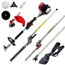 6-in-1 High-Quality Brush Cutter & Grass Trimmer with FK35 4-Stroke Petrol Engine - Multi-Tool Strimmer, Hedge Trimmer, Tree Cutter