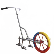 Compact Multi-Function Garden Tiller: Hand-Push Ditch Opener & Soil Loosening Weeder Trolley