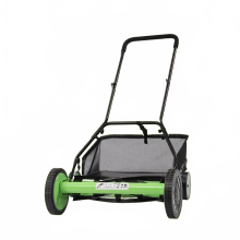 Self-Propelled Garden Manual Lawn Mower with 9-Gear Adjustable Mowing Height & Non-Slip Wheels
