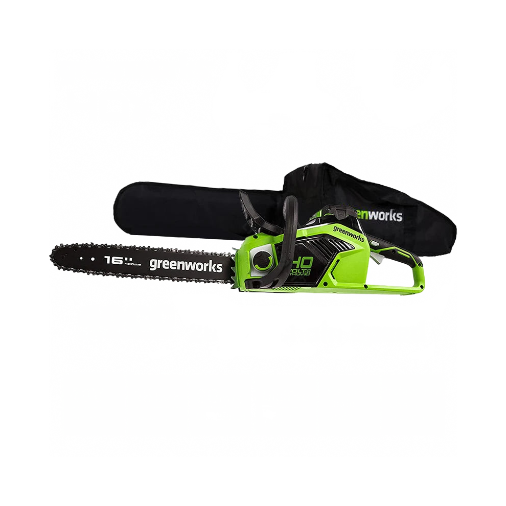 Greenworks 40V Brushless Chainsaw With 16-Inch Bar, Oregon Saw Chain & Protection Bag - Tool Only 744759682376