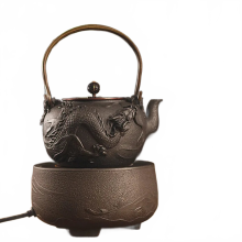 Handcrafted Japanese Cast Iron Teapot - Kung Fu Tea Set, Boilable Pig Iron Kettle