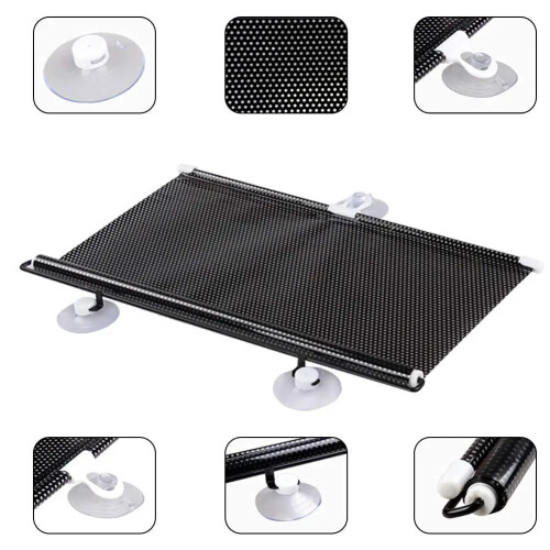 Foldable Car Windshield Sunshade - 20pcs Suction Cup Roller Screen Cover Blind Protector