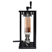 Compact 15s Manual Rotary Can Seamer for 55mm PET Plastic & Aluminum Tins - I for Soft Drinks, Coffee, and Bubble Tea Sealing