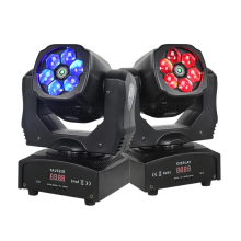 Shehds 4pcs LED Beam Wash Moving Head Lights 6x15W RGBW with Strobe & Dimmer for Nightclub DJ & Disco Parties
