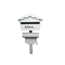 Contemporary Secure Metal Mailbox Stand - 128cm Outdoor Letterbox for Garden & Park
