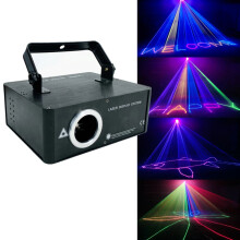 High-Power 2000mW RGB Laser Projector: 3-in-1 Full-Color 3D Animation with DMX 512 Control for Vibrant Party and DJ Light Shows