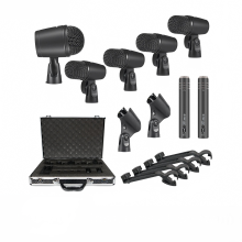 Phenyx Pro 7-Piece All-Metal Drum Microphone Kit for Bass, Tom, Snare, Hi-Hat, and Cymbals