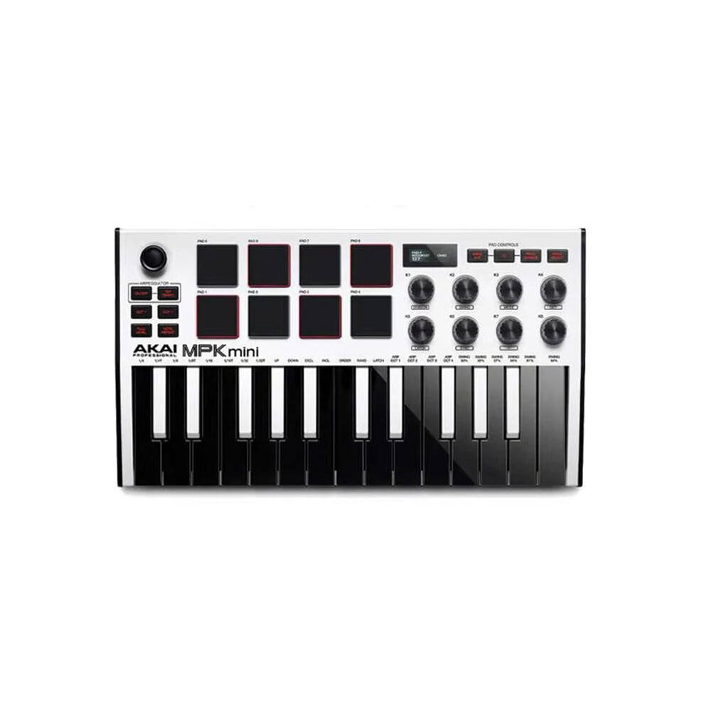 Akai Professional Mpk Mini Mk3: 25-Key Ultra-Portable Usb Midi Drum Pad & Keyboard Controller 7445001289208