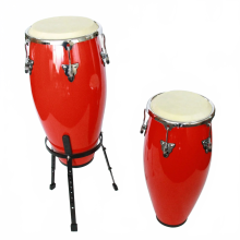 Premium Fiberglass Conga Drums with Authentic Goat Leather Heads - Vibrant African Design