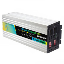 4000W Pure Sine Wave Power Inverter - DC 12V/24V/48V/60V to AC 220V, Peak 20000W Converter for Air Conditioners