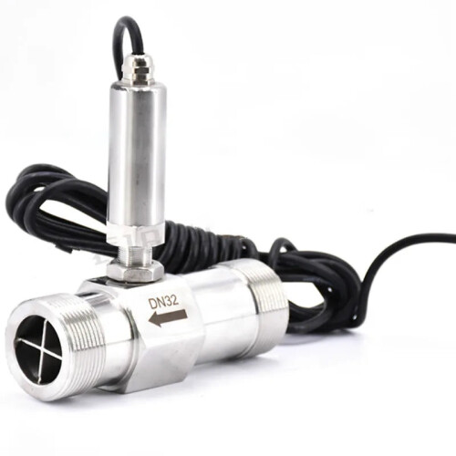 Stainless Steel Turbine Flowmeter & Temperature Sensor for DN4-DN15 Water Systems
