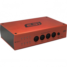 ESI M4U EX: 8-Port USB 3.1 Gen 1 MIDI Interface with Built-in USB Hub & Auto I/O Detection