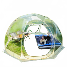 Starry Sky Transparent Folding Camping Tent for 4-8 People - Portable, Spherical, Thickened, Rain & Windproof, Quick Setup
