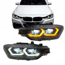 BMW F30/F35 3 Series LED Headlights Assembly (2013-2018) with DRL & Amber Turn Signal Lights