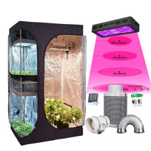 2-in-1 Indoor Hydroponics Grow Tent Kit - 600D Greenhouse for Flower and Plant Cultivation
